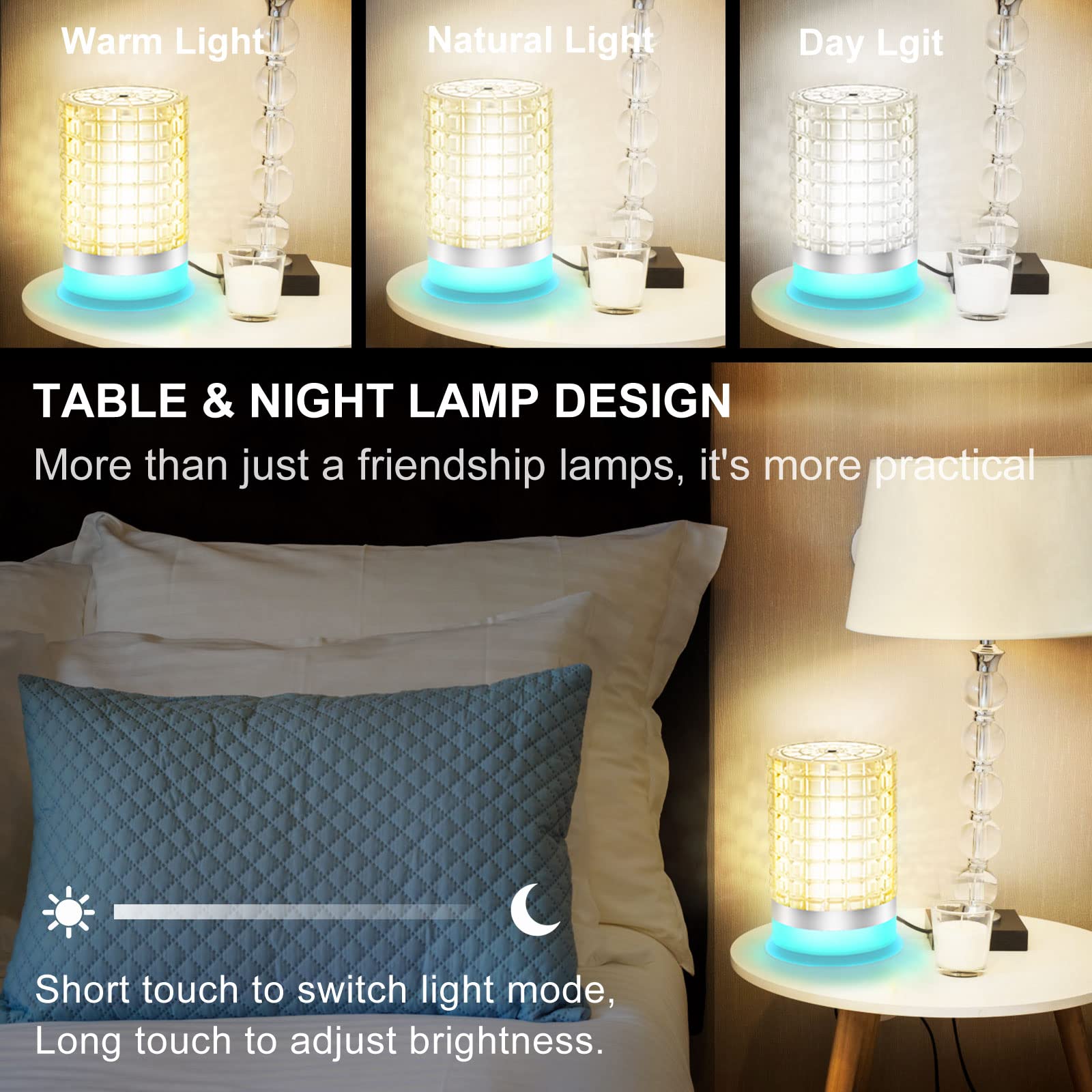 Long Distance Touch Lamps with Table Lamp,Intelligent Mutual